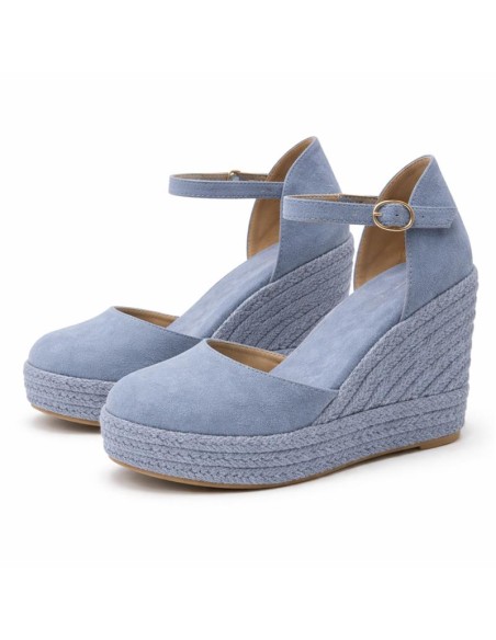 Espadrilles femme lisse bleu W-AMELIA-JEANS