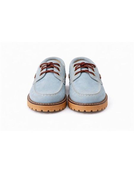 Blue suede Womens boat shoes