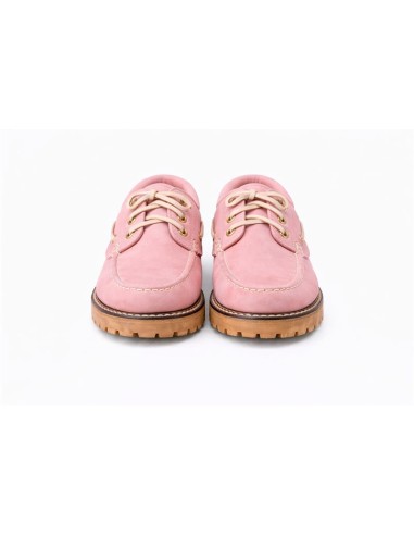 Chaussures bateau femme suède rose W-NALENA-ROSA