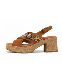 Light Brown suede women's sandals 2