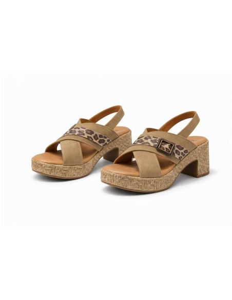 sandales femme de peau beige W-SANURI-TAUPE