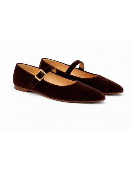 Brown suede Ballet Flat