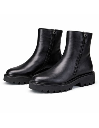 Black leather women's boots