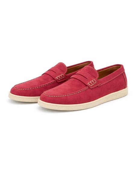 Burgundy suede moccasin