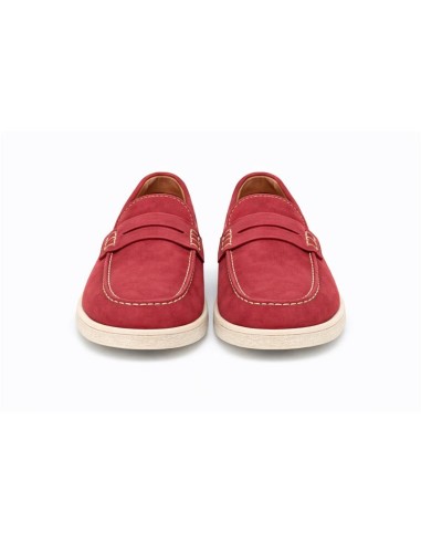 Burgundy leather moccasin