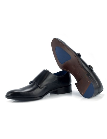 chaussure avec boucle de peau le noir CREVIL-NEGRO