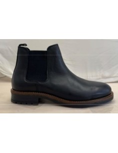 Black leather chelsea boots