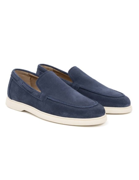 Mocassin suède bleu MILSAN-BLUE