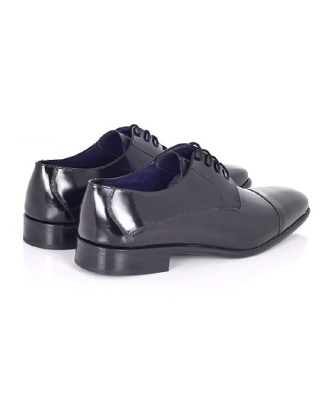 Derby de piel con plantilla extraible color negro