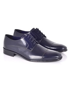 Blue leather derby 2