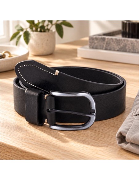 Ceinture de peau le noir B-CRAME-BLACK