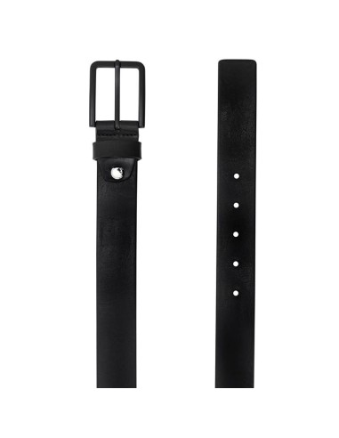Black leather belt