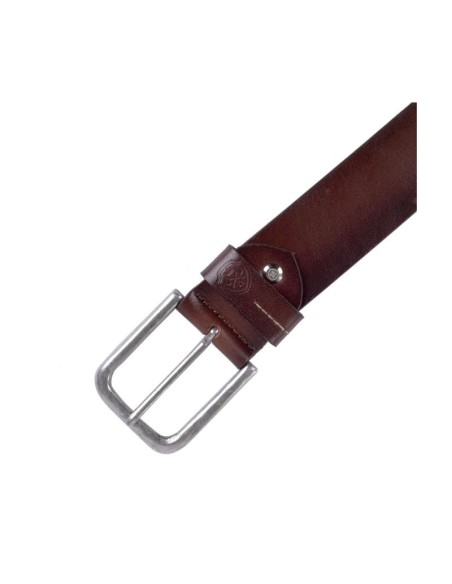 Cinturón de piel acabado a mano color cuero