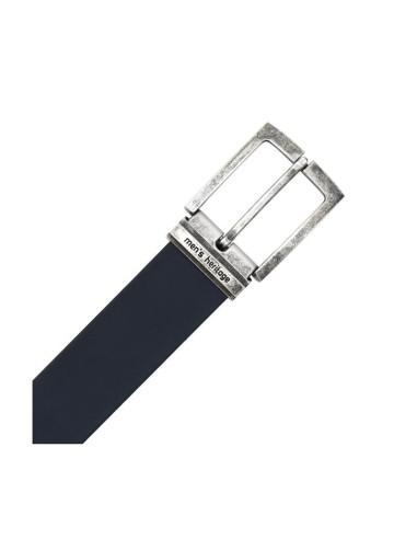 Blue leather belt