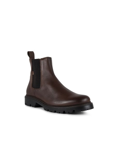 Brown leather chelsea boots