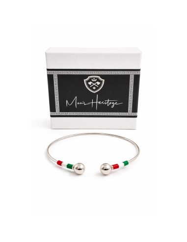 Bracelet en argent cuir-noir JWM-BRAIT-PLATA