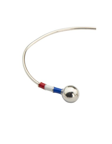 Brazalete de plata acabado a mano color plata