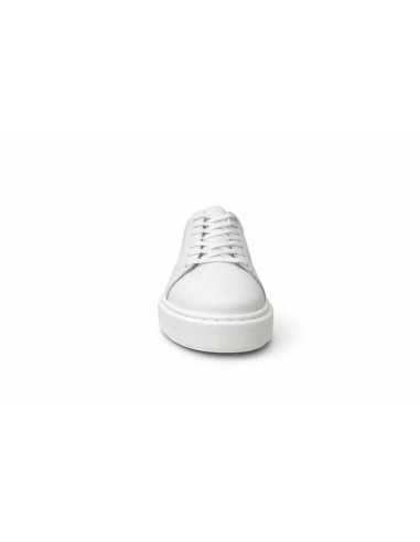 Sneakers de piel liso color blanco