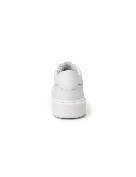 Sneakers de piel liso color blanco
