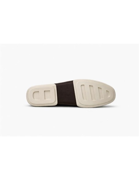 Brown leather moccasin