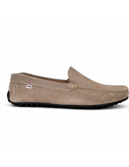 Beige suede moccasin