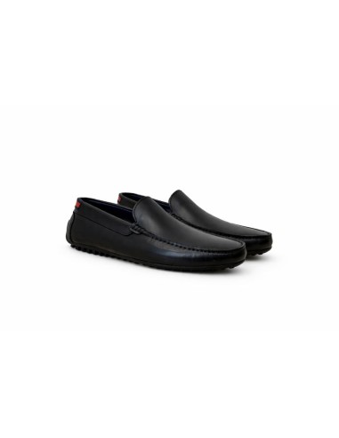 Mocassin de peau le noir MOCSAFLAG-NEGRO