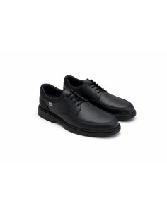 Black leather derby