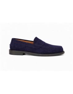 Mocasín de ante con antifaz color azul 2