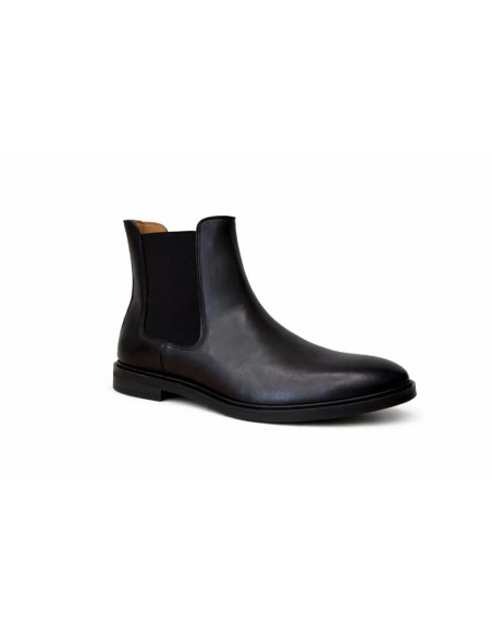 Botines Chelsea de piel acabado a mano color marrón