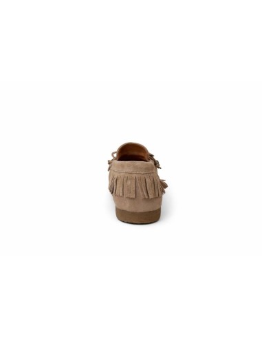 femmes mocassins suède beige W-MOFLEK-TAUPE