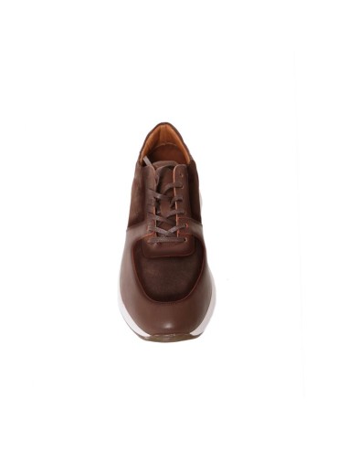 Brown leather sport shoe