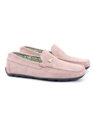 pink suede moccasin SOPET-PINK