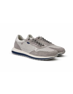 Deportivo de ante liso color gris