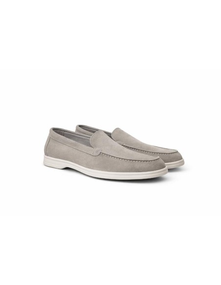 Beige suede women's moccasins