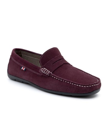 burgundy suede moccasin SOTAL-BURGUNDY