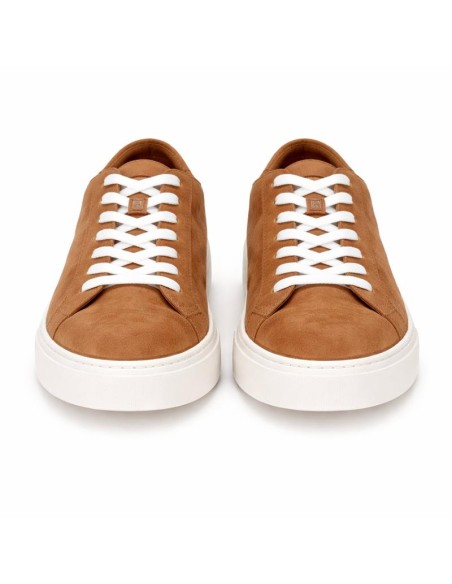 Sneakers de ante liso color marrón