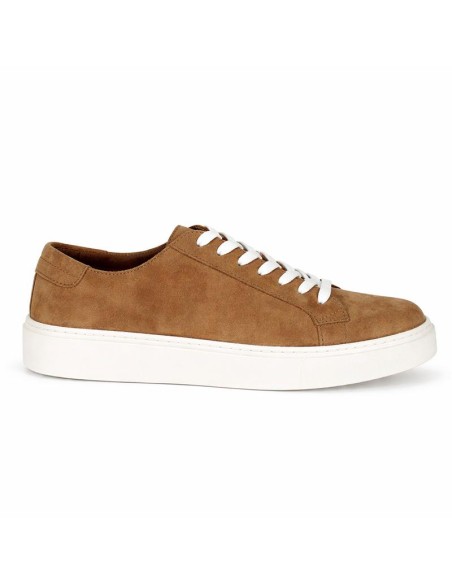 Sneakers de ante liso color marrón