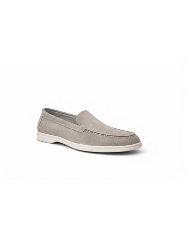 Beige suede women's moccasins