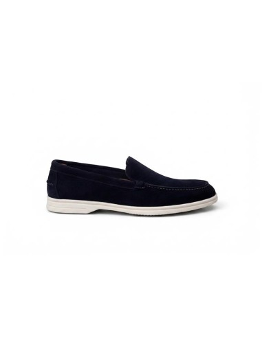 Mocasines de mujer de ante liso color azul