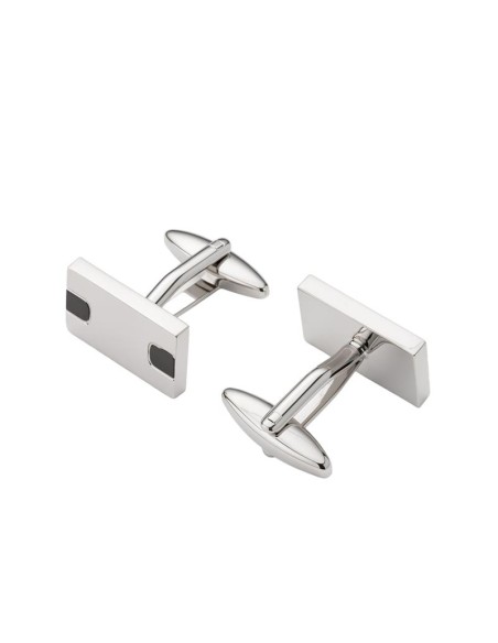 Gemelos de latón rectangulares color plata