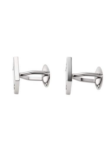 Gemelos de latón rectangulares color plata