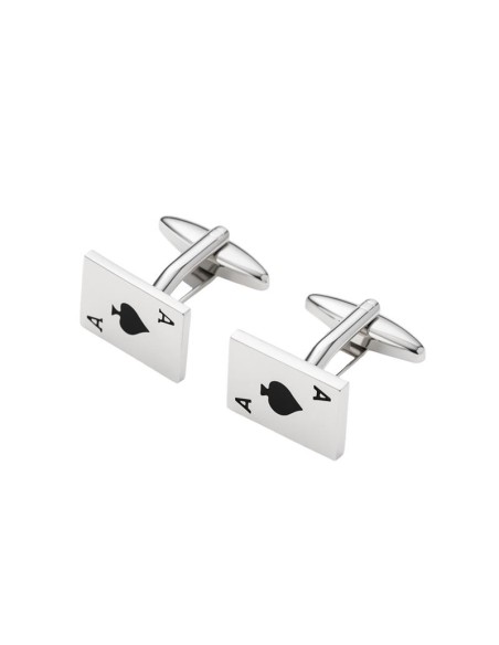Gemelos de latón figura divertida color plata