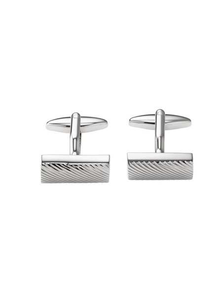 Gemelos de latón tubular color plata