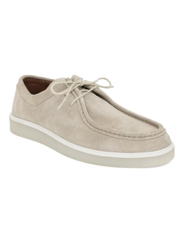Mocasín de ante con cordón de piel color camel