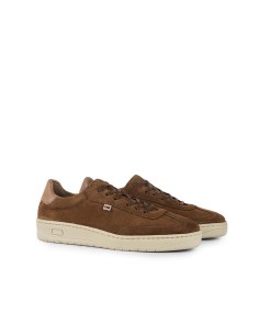 Sneakers de ante liso color cuero