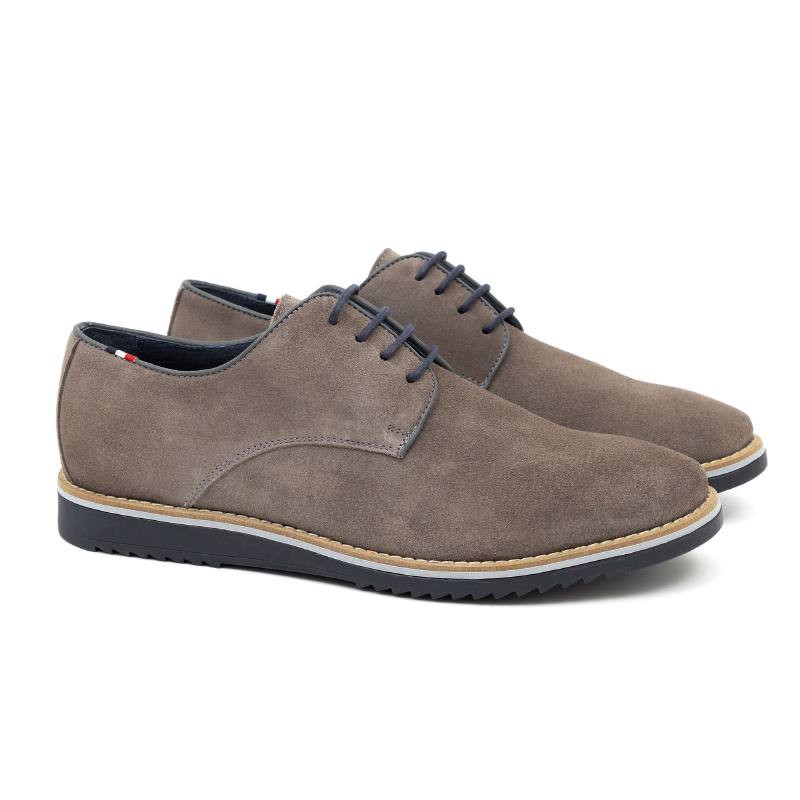 Derby de ante liso color gris SUTMAN-GRIS