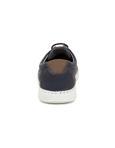 Derby de nobuck con cordones en contraste color azul
