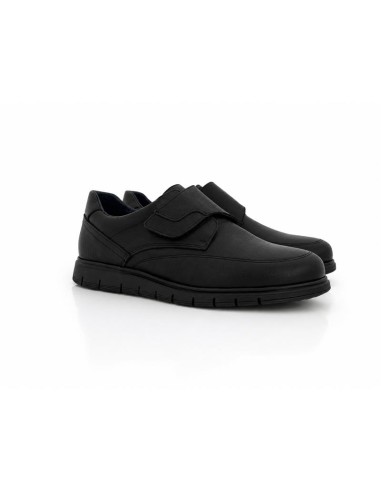 Black leather derby