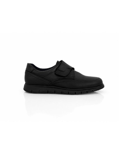 Black leather derby