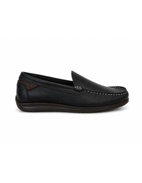 Blue leather moccasin